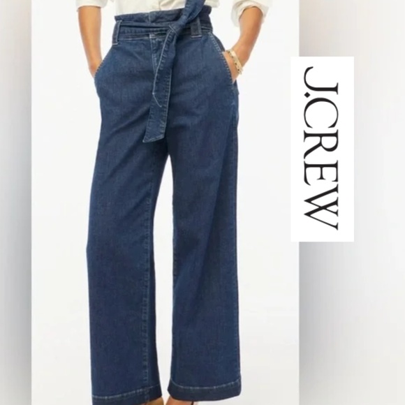 J. Crew Denim - NEW J. Crew wide leg, high waist, trouser jeans, 27Tall